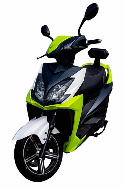 Elektroroller Futura Falcon Schwarz Grün Elektromobilität Greenspeed Aachen